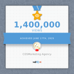 COSMarketing Agency has reached 1,400,000 views on YouTube