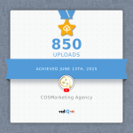 COSMarketing Agency Reached 850 Uploads on YouTube